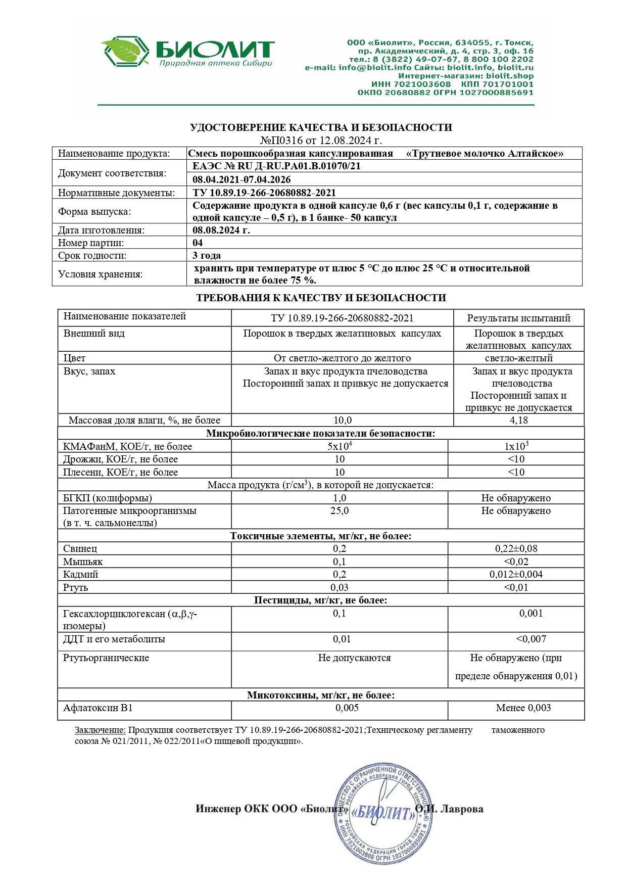 Паспорт №082024